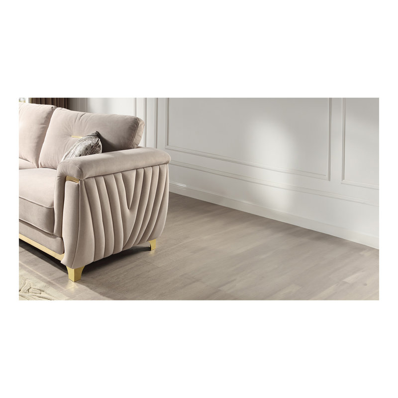Causeuse rembourrée Leena, Beige