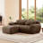 L-Shaped Boneless Sofa,Soft Fluffy Plush Fabric,With Chaise 32D High Density Sponge,No Assembly Required-1321082583-1321082570-1321082568
