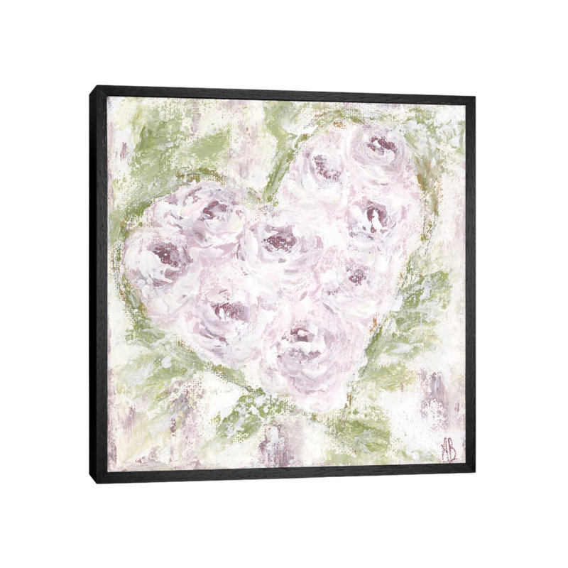 Lavender Floral Art by Ashley Bradley - Gallery-Wrapped Canvas Giclée on Canvas, 45.72 cm H x 45.72 cm W, Black Framed