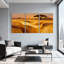 «Scenic & Cityscapes Golden Sunset Savanna Landscape», ensemble de 3 reproductions d'art sur toile