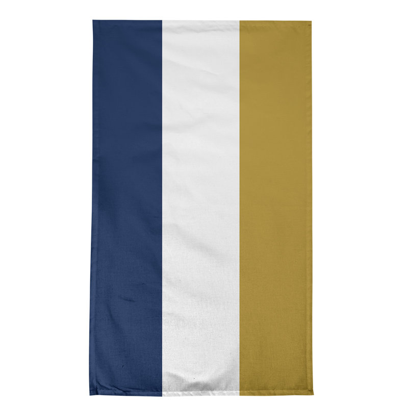 Serviette de thé à rayures pour équipe de football baltimore retour, Polyester sergé, Navy Blue/White/Gold Milwaukee Baseball