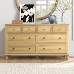 chinese dress ladies WLIVE Wide 6-Drawer Modern Horizontal Wood Dresser