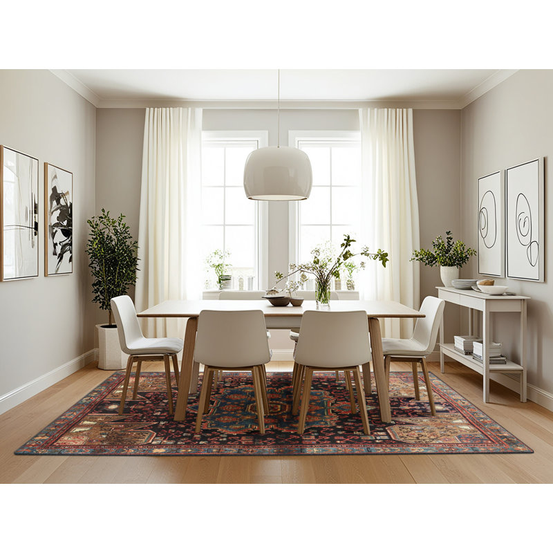 Tapis noir Southwestern, Rectangle 7 pi x 10 pi