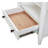 Open Nightstand White Finish With 2 Drawers