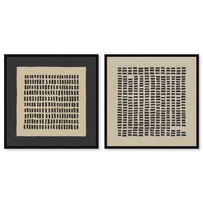 Tiny Windows Set Canvas Abstract Print by Oliver Gal, Black Frame, 12 x 12