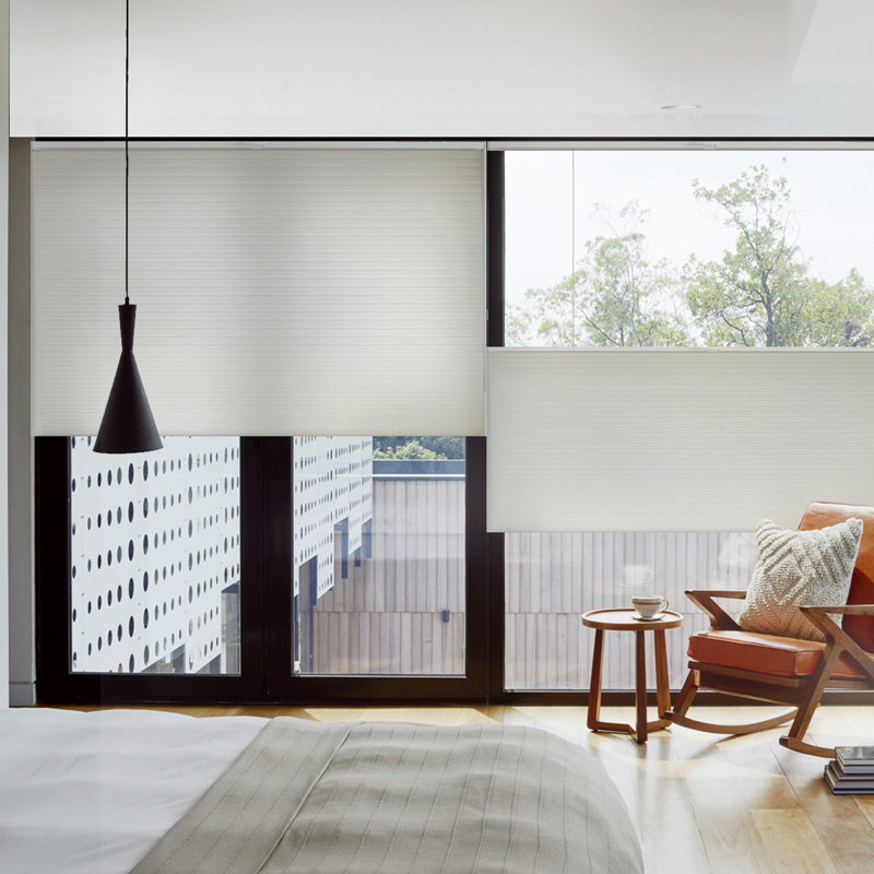 Top Down Bottom Up Cellular Shades, 23"W x 60"L, Warm White