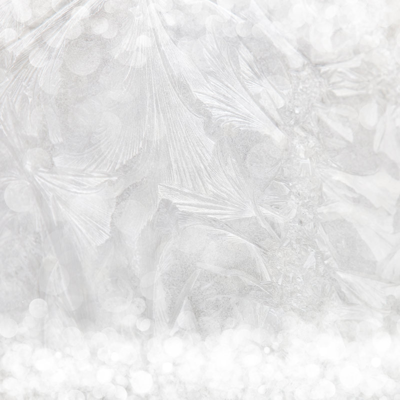 Frost Patterns On Window - Wrapped Canvas Print, 30cm H x 30cm W x 3.8cm D