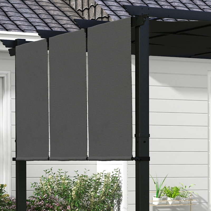 Pergola en métal 10 'x 10' avec auvent rétractable pour patio, terrasse