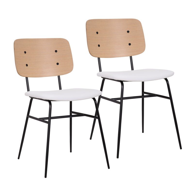 Arbela 18.89'' H Polyurethane Upholstered Side Chair, White