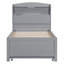 Lit plateforme en bois avec lit gigogne et tête de lit à DEL avec tiroirs (ancien SKU: N820S00008D)-1584996611-1584996610