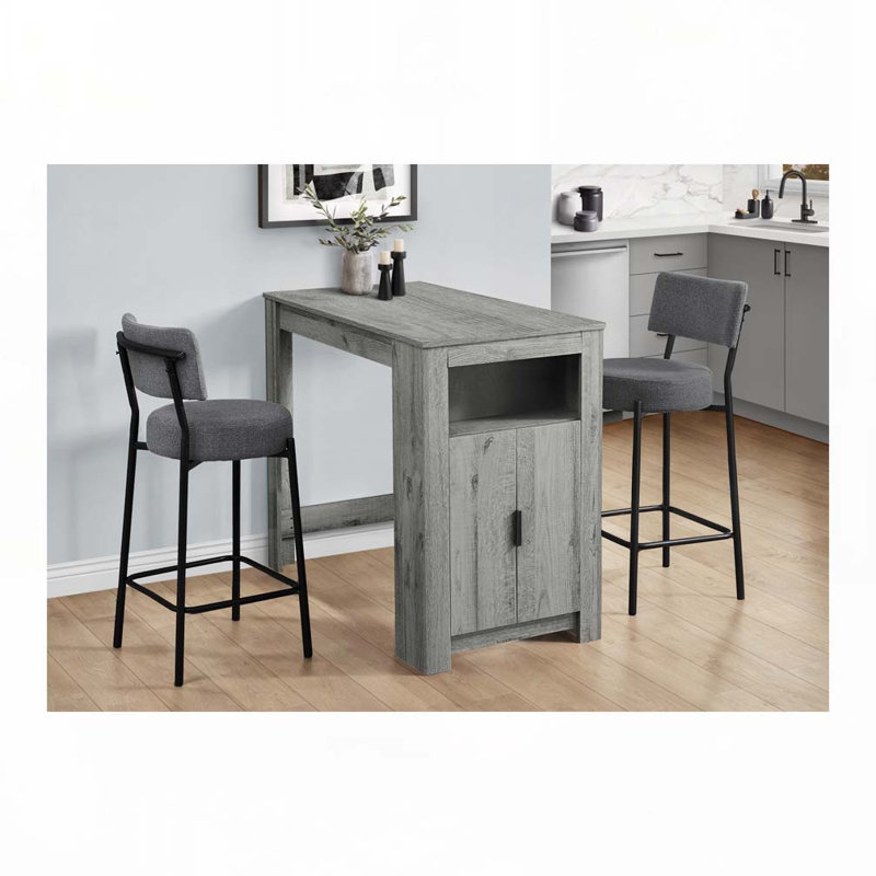 Tabouret de bar, hauteur de comptoir, ensemble de 2,, Noir