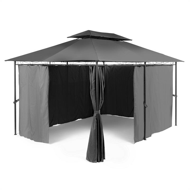 Grandezza 3m x 4m Steel Grill Gazebo, Grey