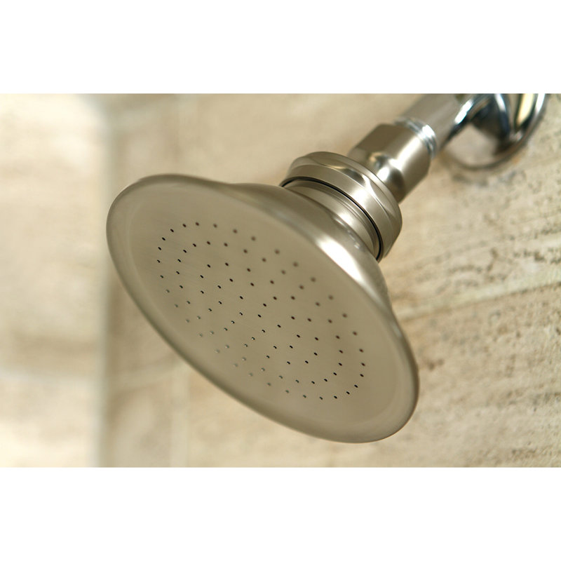 Kingston Brass Victorian 4-3/4-Inch Round Raindrop Brass Shower Head, Brushed Nickel