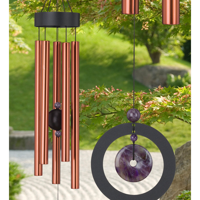 Lapis Blue Healing Stone Wind Chime with Silver Accents