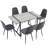 Rectangular Pedestal Dining Table Set-2070566453-2070566455
