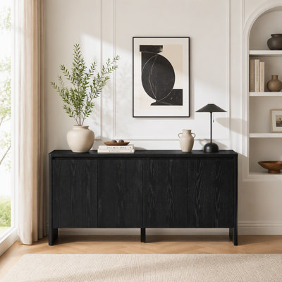 Buffet Mid-Century moderne avec meuble télé avec tablettes réglables pour la cuisine, la salle à manger, le salon, l'entrée