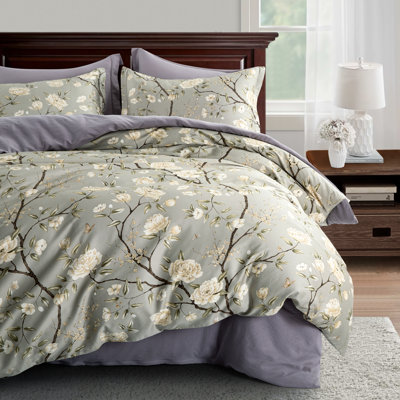 Ensemble de housse de couette en satin de coton 