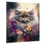 Mignon chat persan, art floral I - chat, art mural en acrylique pour le salon-2140297177