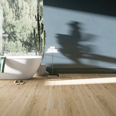 7" x 60" x 6mm Oak Click Lock SPC Luxury Vinyl Plank