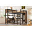 Lit mezzanine en métal avec bureau et garde-robe, conception peu encombrante, fabrication robuste