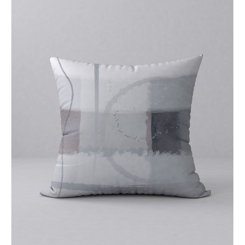 Abstract Reversible Throw Pillow, 18" x 18"