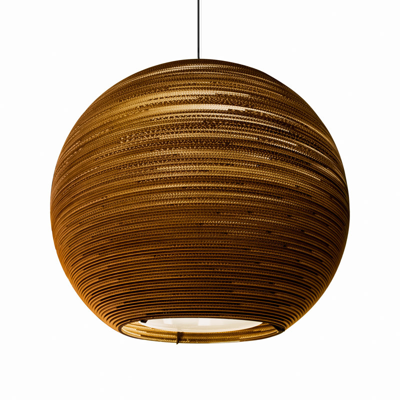 Luminaire suspendu Scraplights Sun 32 naturel, H 30 po x l 32 po x L 32 po, Naturel