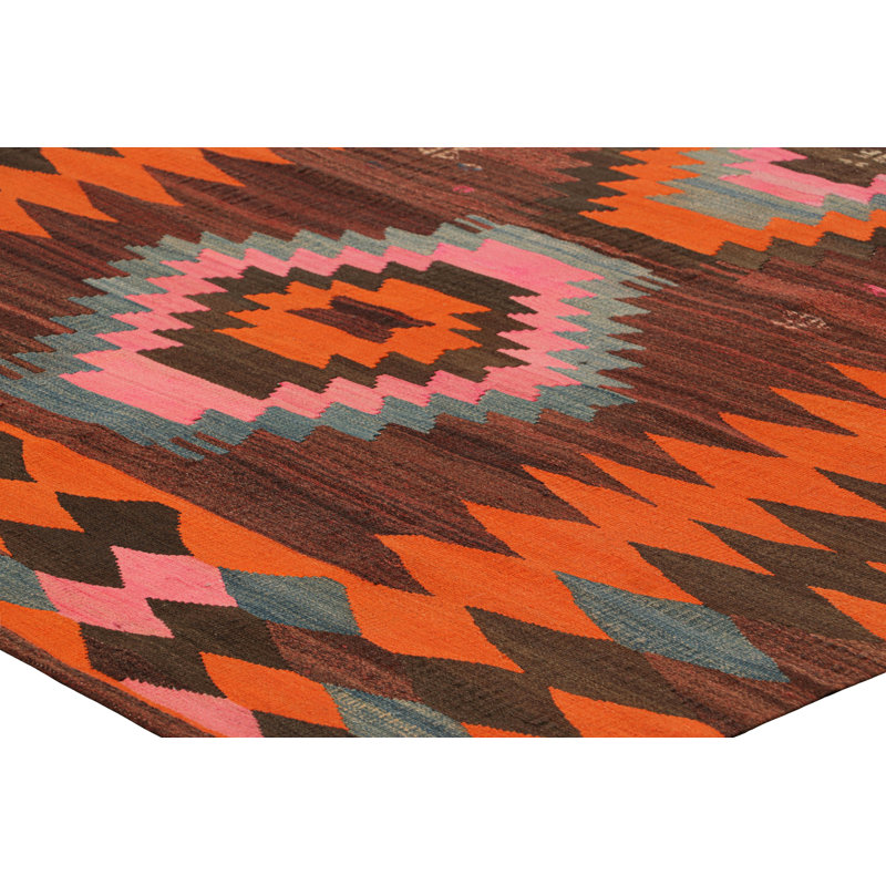 One-of-a-Kind 5'0" X 9'2" 1950s Wool Area Rug