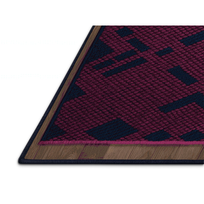 Tapis mauve lavable à la machine, Carré 8 pi