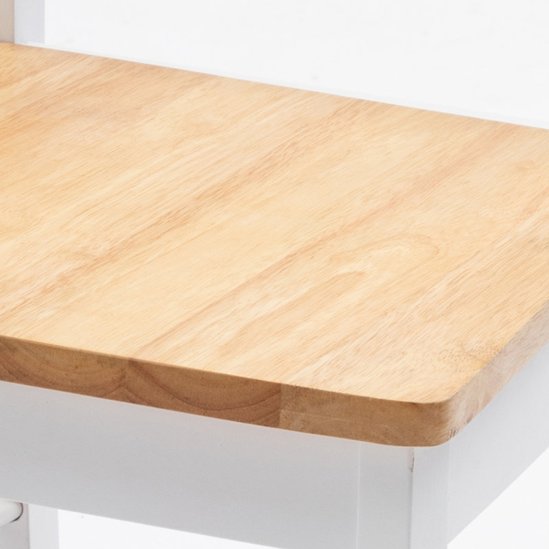 Ensemble de chaises de salle à manger rustiques en bois au design ergonomique, Brun / Blanc
