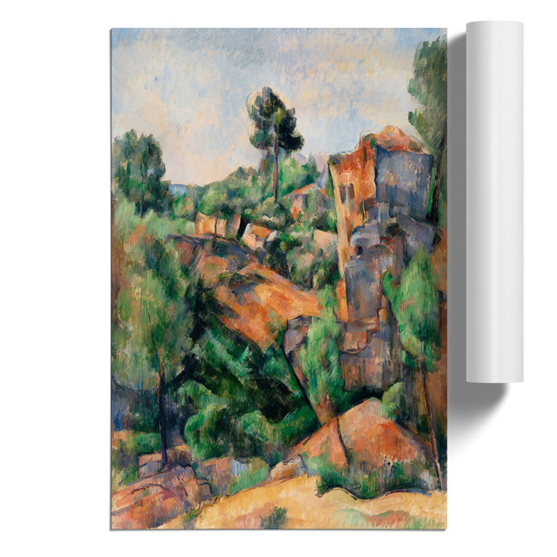 Bibemus Quarry by Paul Cezanne - Unframed Painting, 59cm H x 42cm W x 0.1cm D