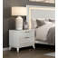 Table de chevet à finition blanche antique avec tiroirs, meubles de chambre à coucher modernes, 1 pièce