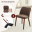 Ensemble de 2 chaises de salle à manger modernes, revêtues de lin, pieds en bois