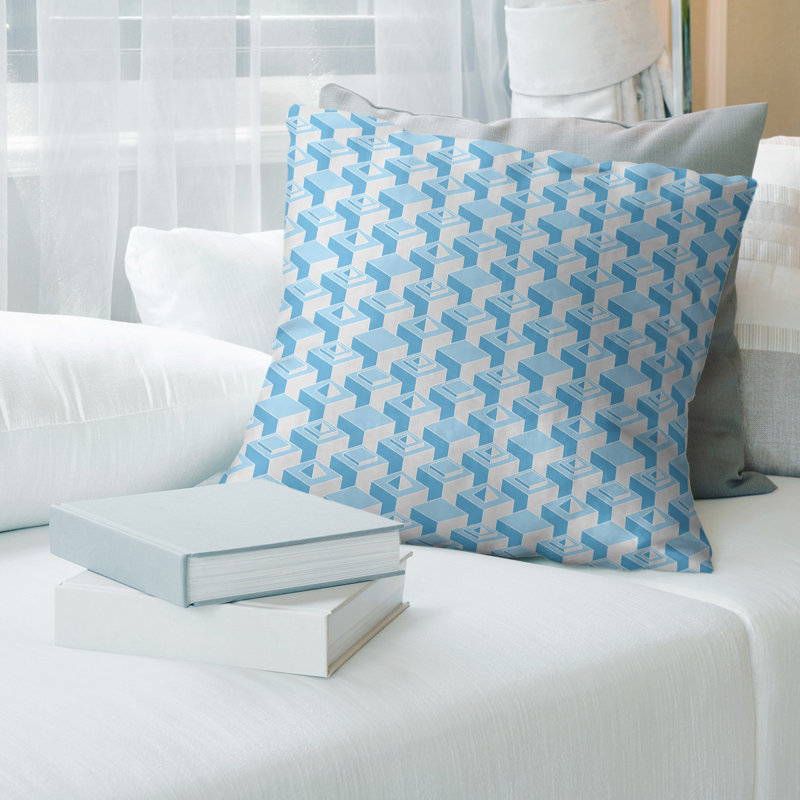 Housse de coussin Skyscrapers, 16 po x 1 po, Sarcelle frais, Simili daim
