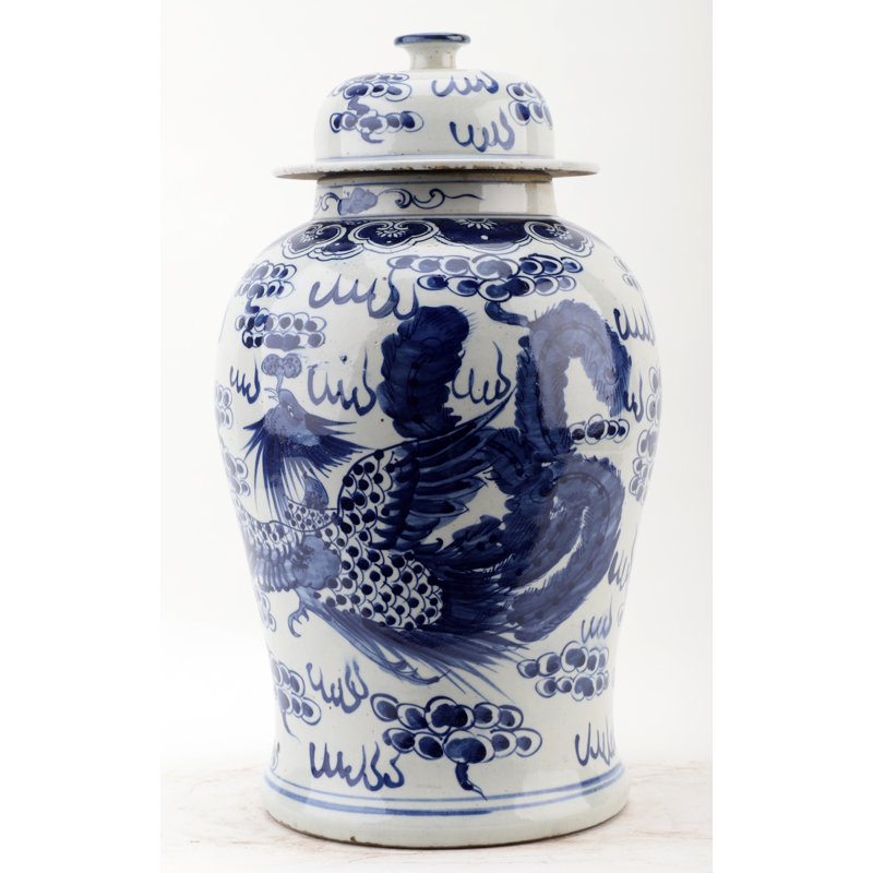 Handmade Porcelain China Ginger Jar