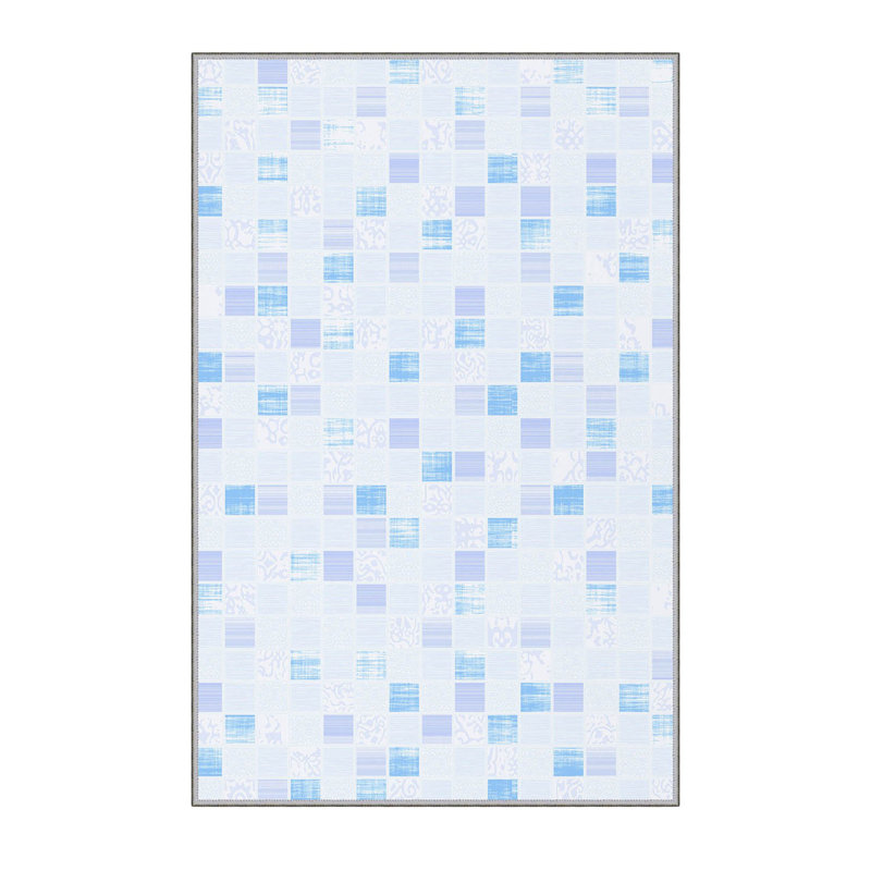 Premium Woven Area Rug, 5.9 x 9.2 Feet, 100% Polyester, 8 mm Pile Height | Antibacterial, Non-Slip PVC Felt Dot Underside | Machine Washable, 3D Digital Printed Design | Perfect for Living Room & Bedroom Decor