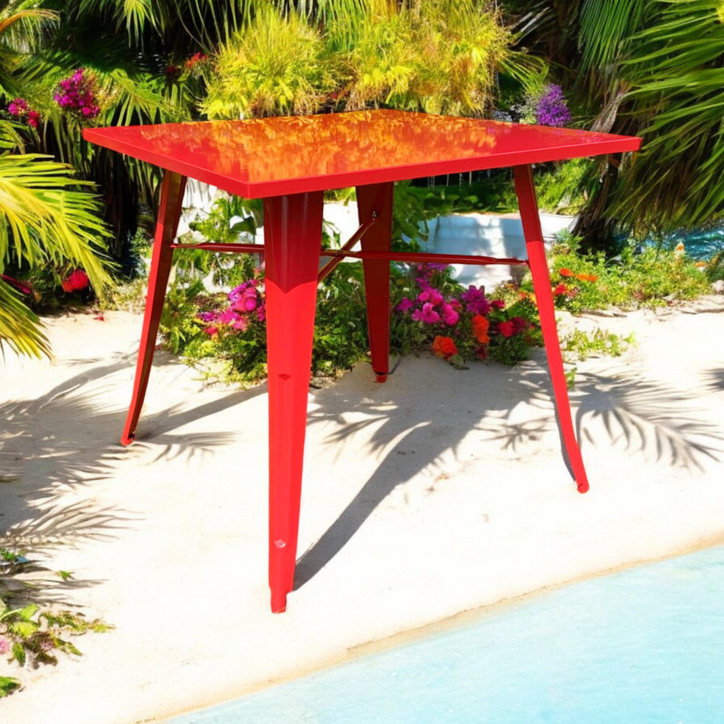 Zanesfield Dining Table, Red