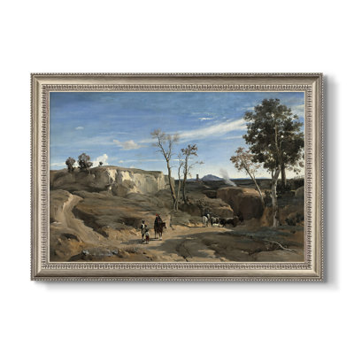 La Cervara, la campagne romaine, v. 1830-1831-Jean-Baptiste-Camille Corot-Toile encadrée sur mesure