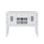Buffet à finition brillante blanche avec incrustation de faux cristaux de style élisaveta, buffet moderne avec support à vin et tiroir de rangement