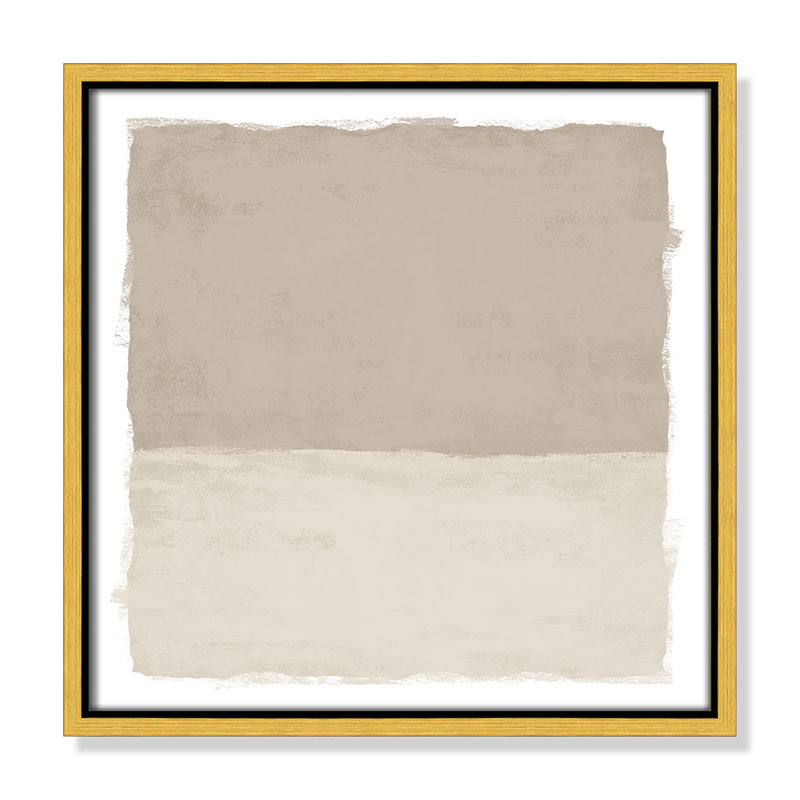 «Silent Sands I» par Natalie Carpentieri, H 13,5 po x l 13,5 po, Doré
