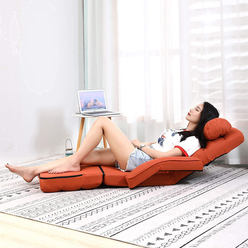 Fauteuil de jeu inclinable pour adultes avec accoudoirs, Orange