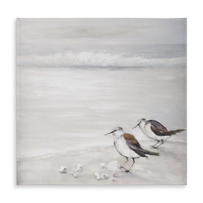 Bathroom Marine Animals Tablecloth - Two Sandpipers Birds Decor