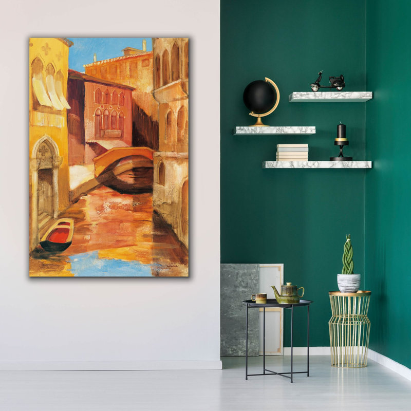 «Morning On The Canal 1» par Albena Hristova, art mural sur toile, H 60 po x l 40 po x P 1,5 po