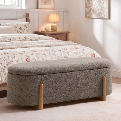 Banc de rangement rembourré 51,2 po