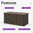 Purple Leaf 120 Gallons Water Resistant Lockable Resin Deck Box, Brown - Outdoor Storage Container for Patio Cushions, Pool Accessories & Garden Tools-115595889-115595884