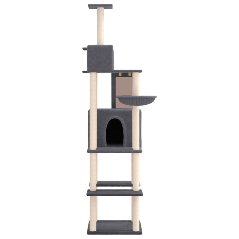201cm H Cat Tree, Dark Grey
