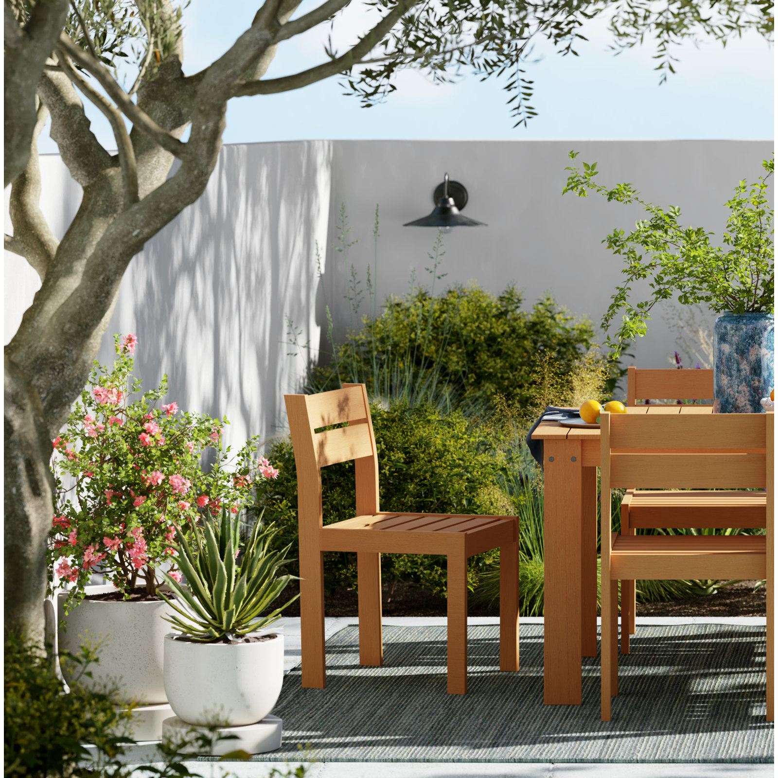 Icarus Ceramic Pot Planter, 14" H x 16.5" W x 16.5" D