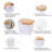 Porcelain Sugar Bowl Condiment Jar-Ceramic Flip Top Spice Container With Bamboo Lids And Spoons,For Kitchen Home
