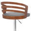 Swivel Upholstered Adjustable Height Counter Stool-1497249023
