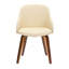 Chaise de salle à manger / d'appoint en bois de noyer et tissu (une seule chaise)-955509365-955509363