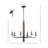 6 - Light Dimmable Modern Linear Chandelier